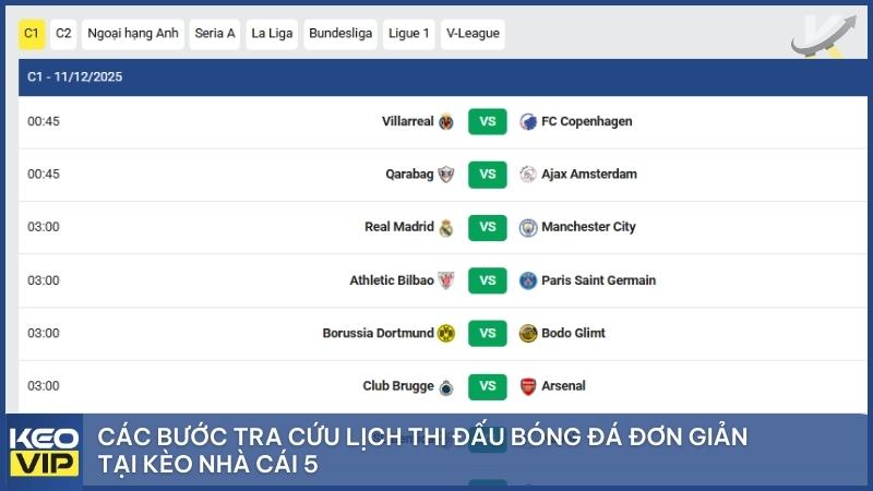 Các bước tra cứu lịch thi đấu bóng đá đơn giản tại Kèo Nhà Cái 5