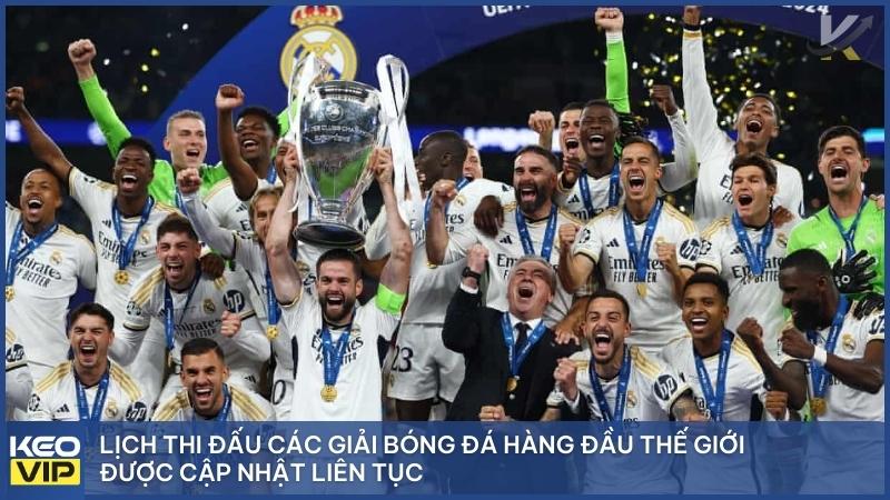 Lịch thi đấu các giải bóng đá hàng đầu thế giới được cập nhật liên tục