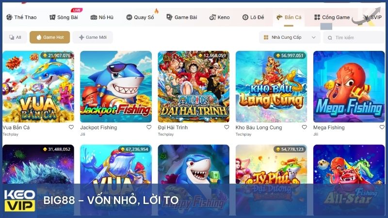 Big88 là một trong những tên tuổi nhà cái mới uy tin được nhiều người chơi biết đến